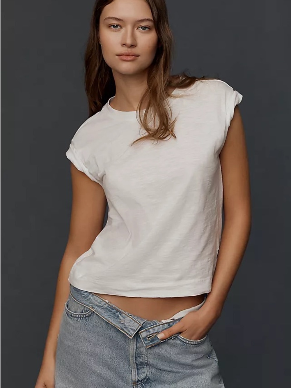 Nwot Billie Regenerative Cotton Short-Sleeve Crew-Neck Tee by Pilcro